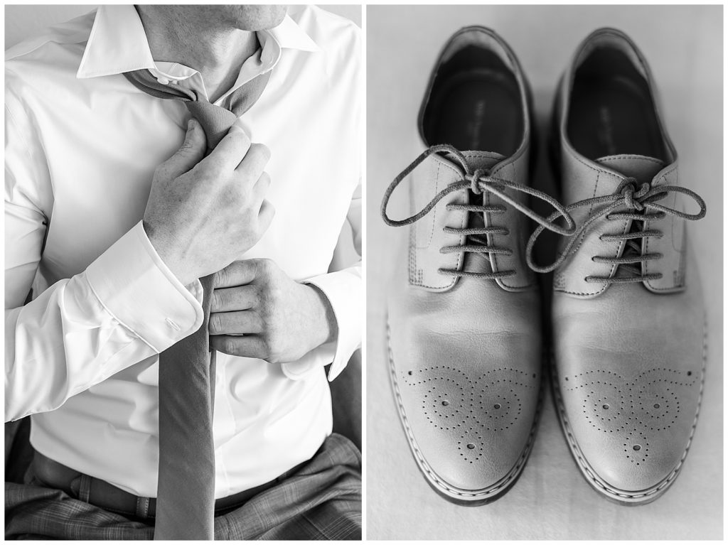 Hornings Hideout wedding groom details tie and shoes