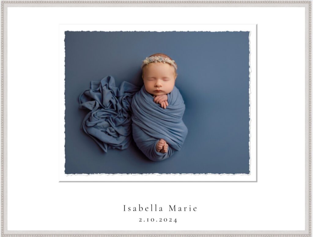 Newborn Photo with Name Frame